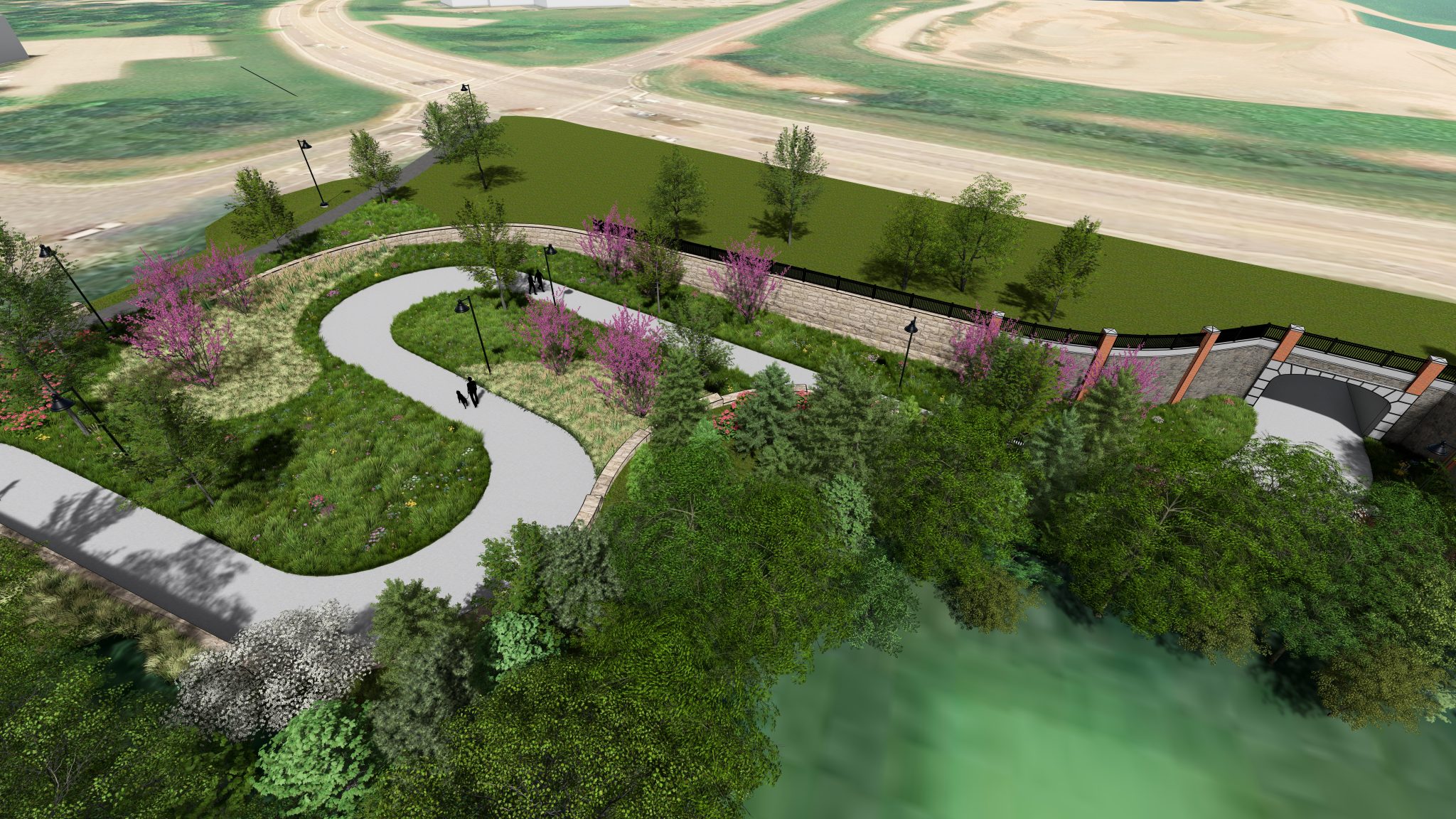 Rendering of upcoming trail and intersection tunnel